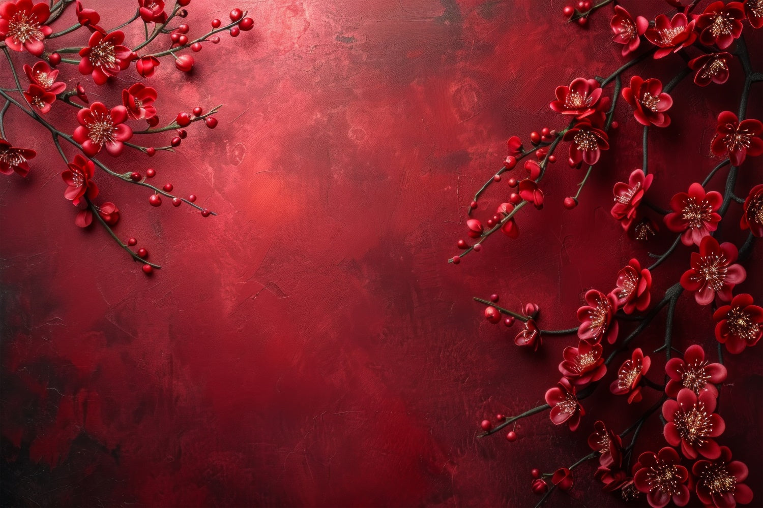 Backdrop Fine Art Karmesinblüten Eleganz Backdrop GTY-90