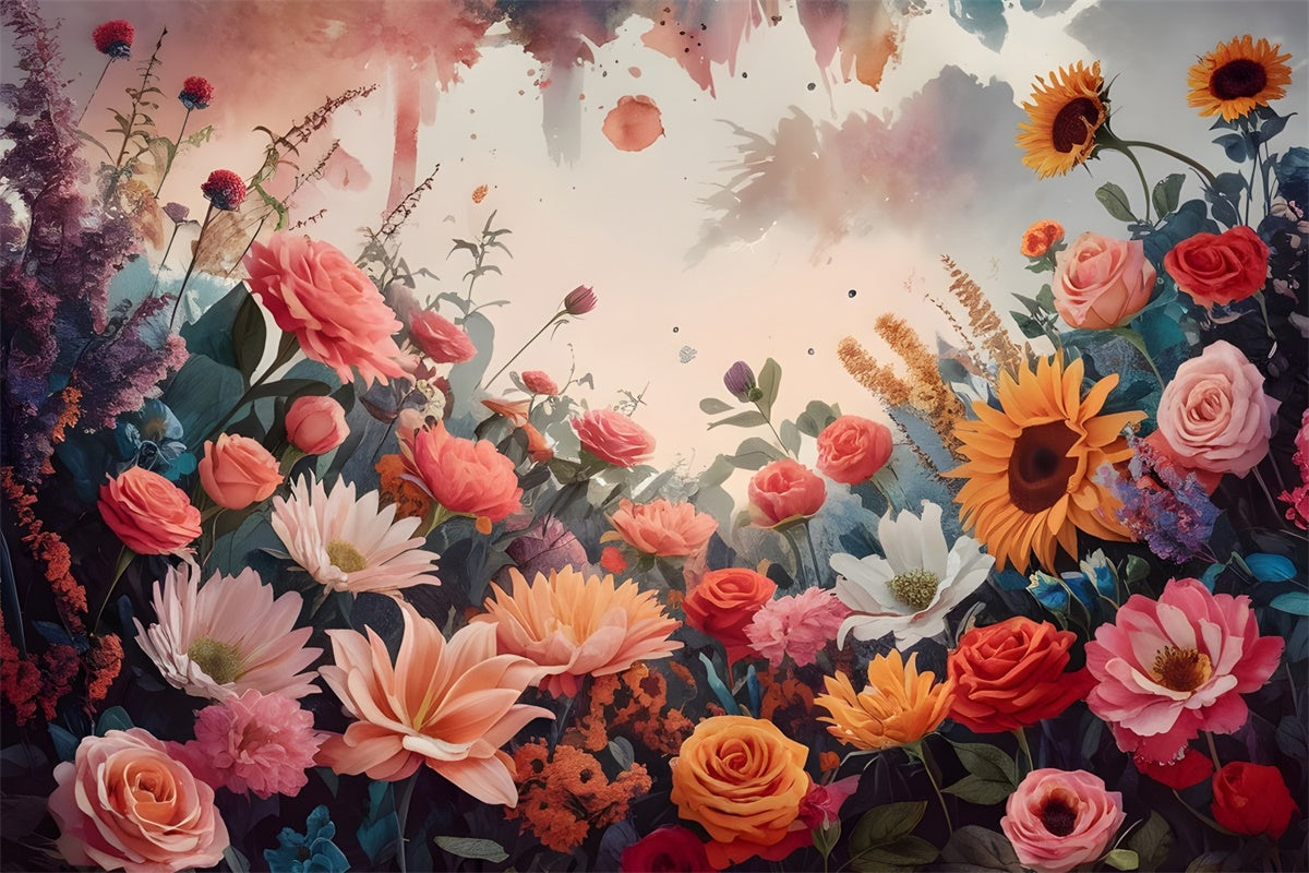 Backdrops Fine Art Verzaubernde Blumenfantasie Hintergrund GTY-94