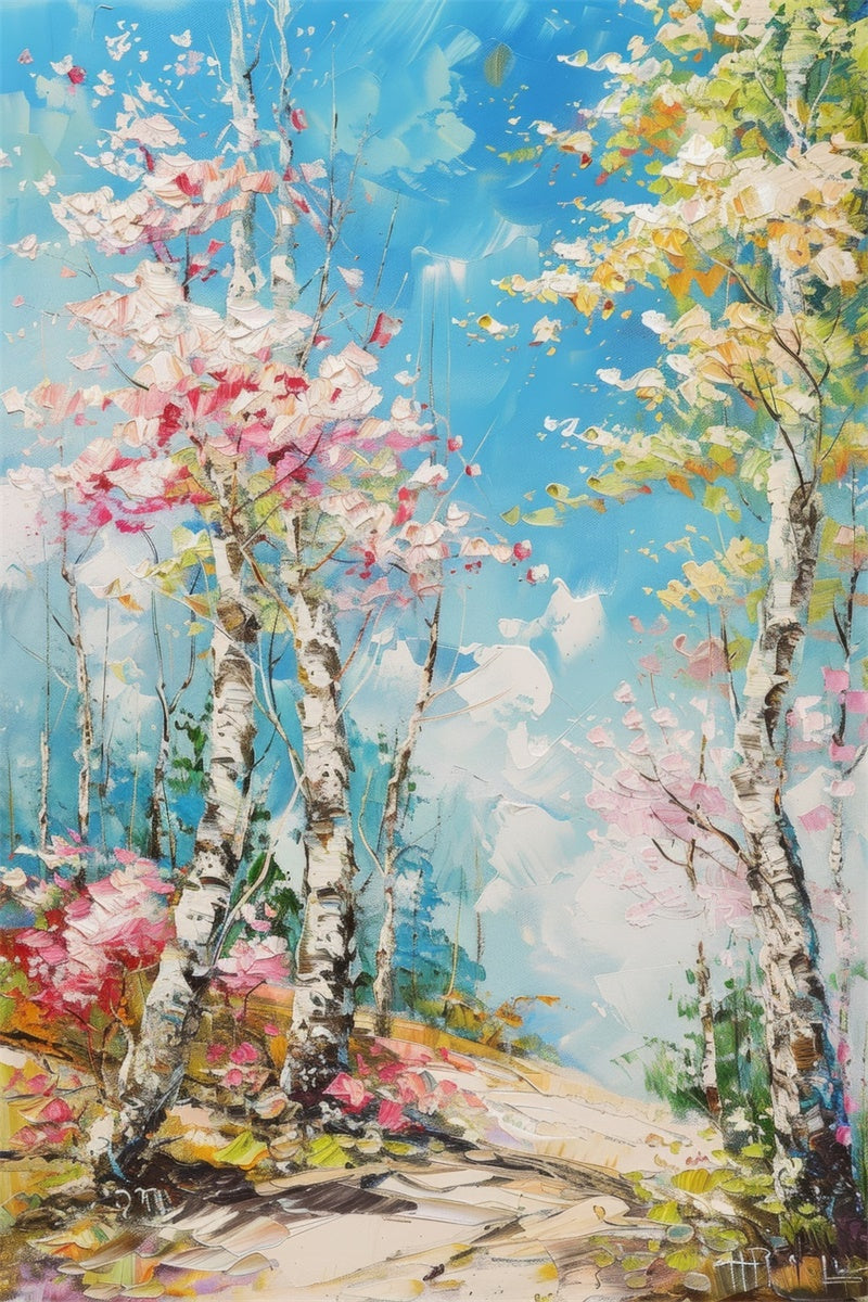 Fine Art Backdrops Verträumter blauer Himmel Floraler Hintergrund GTY-99
