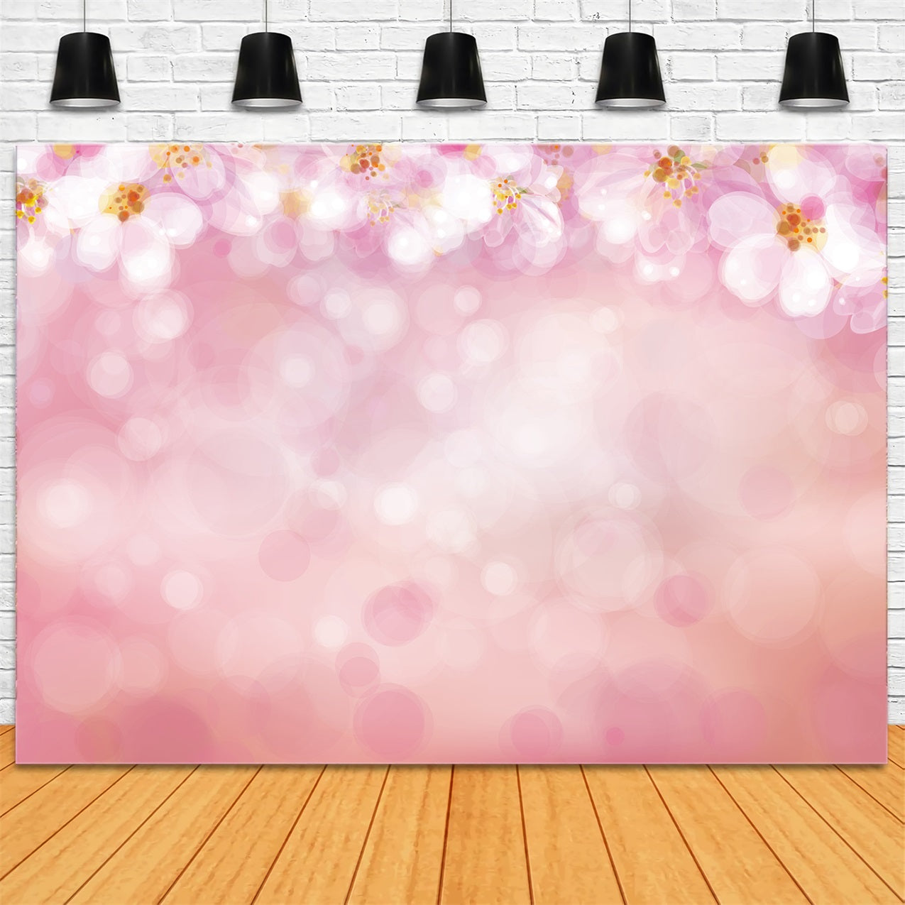 Rosa Fotohintergrund Floral Bokeh Portrait Hintergrund GTY2-136