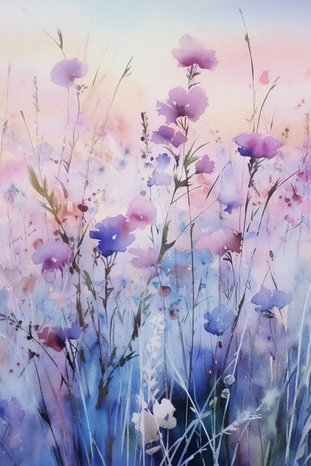 Lila Blume Backdrop Dreamy Lila Wildblume Garten Backdrop GTY3-25