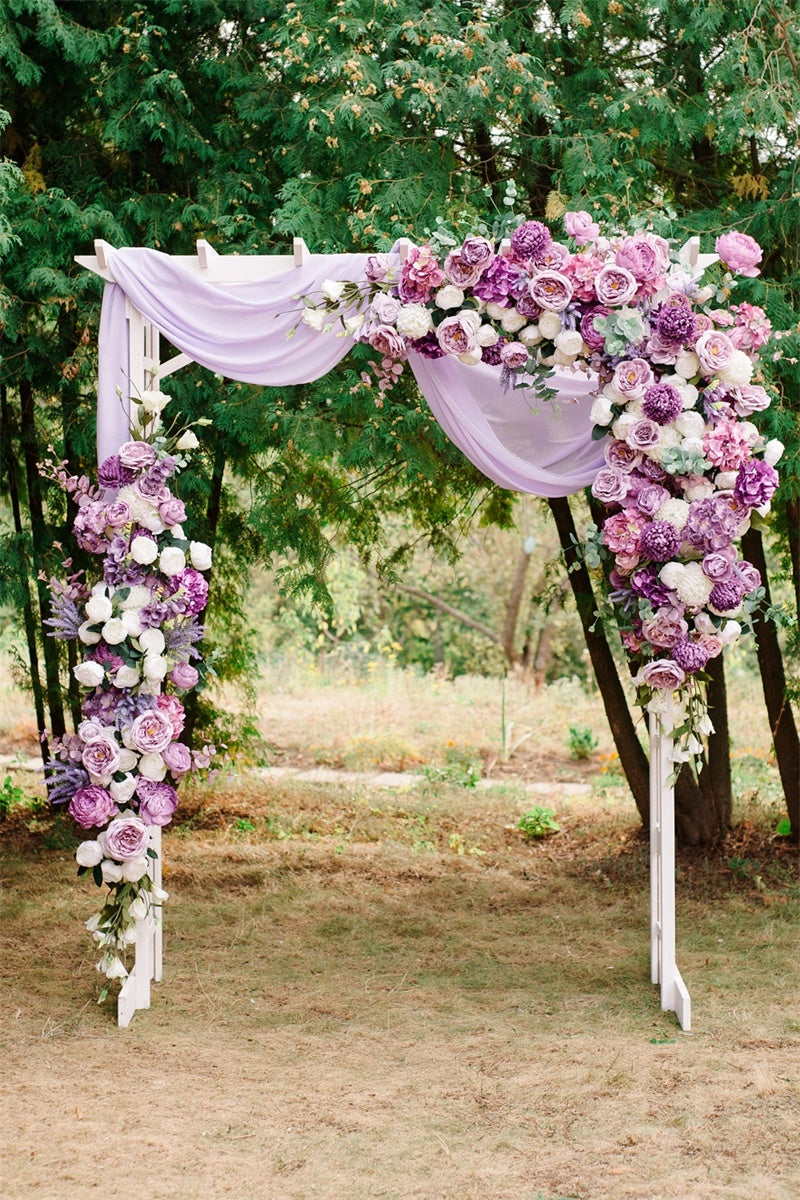 Lila Blumen Backdrop Lavendel Floral Arch Hochzeit Hintergrund GTY3-29