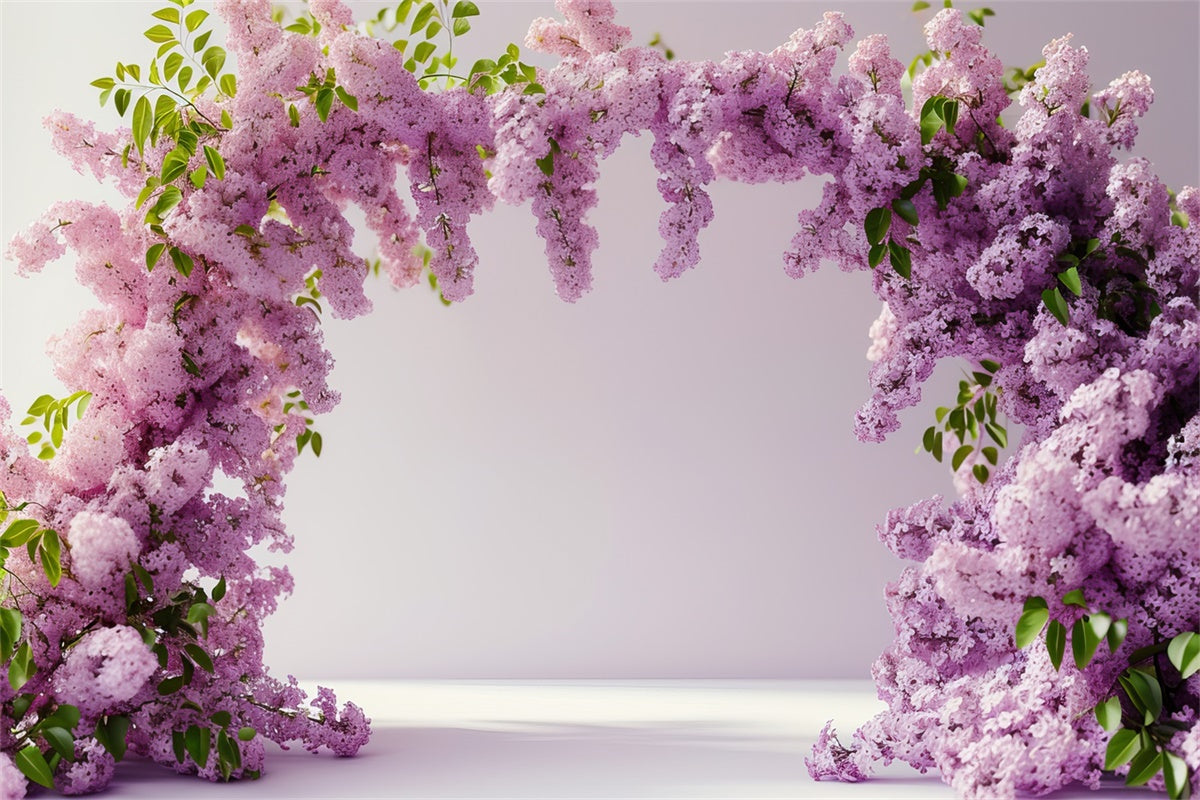 Lila Blumen Backdrop Lavendelblüten Bogen Backdrop GTY3-37