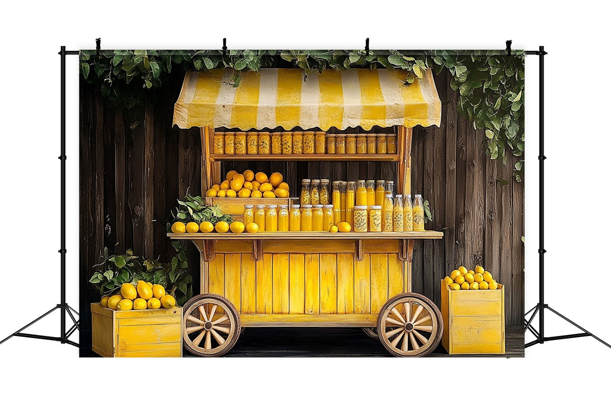 Zitrone Backdrop Zitrone Vintage Saft Stand Sommer Backdrop GTY3-401