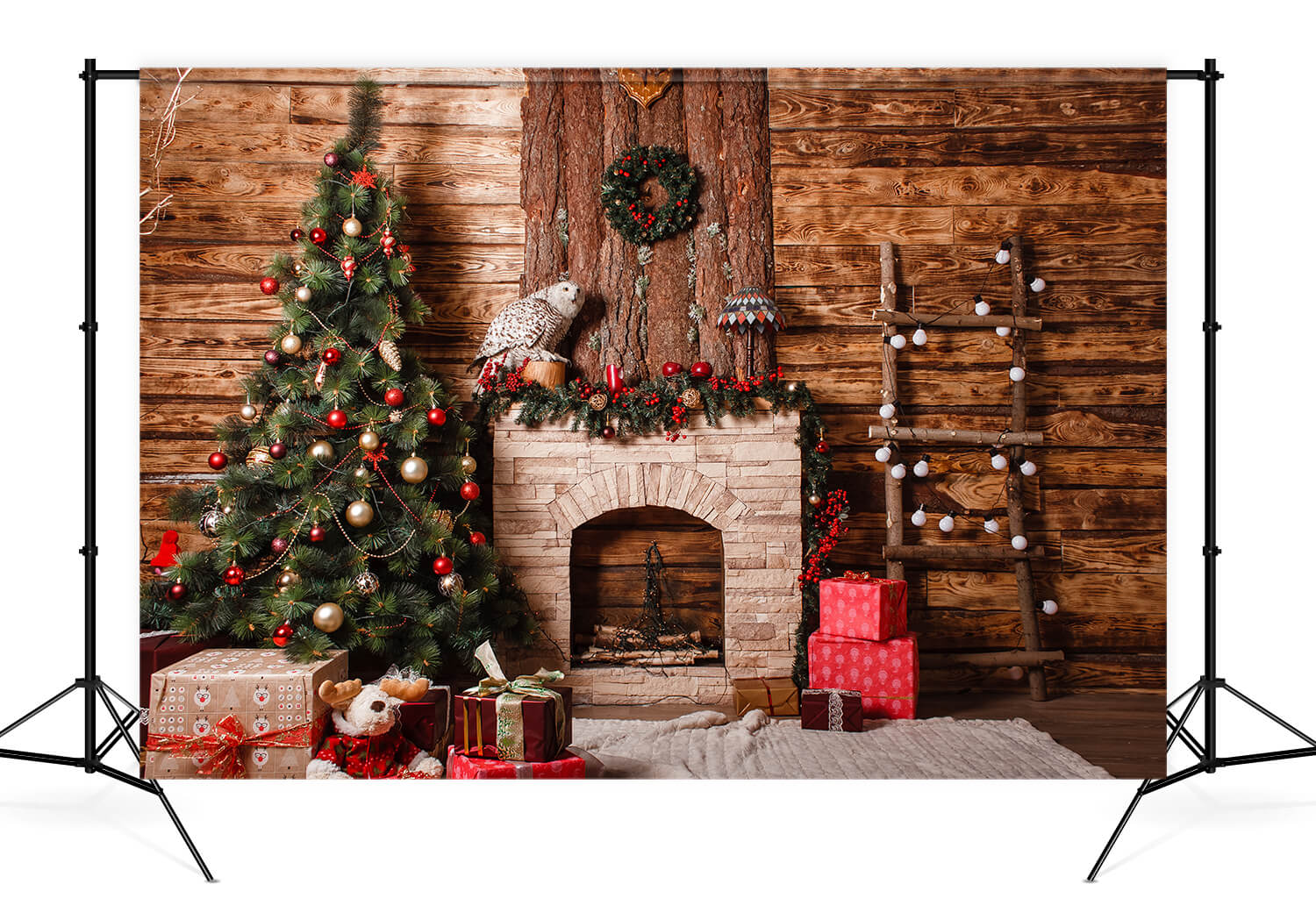 Braun Holz Weihnachten Hintergrund für Dekoration GX-1071