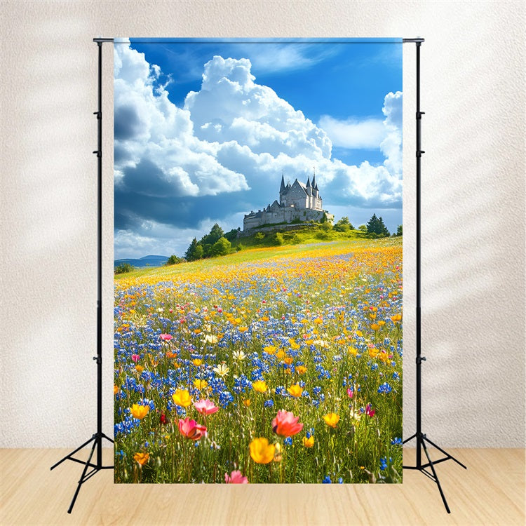 Frühling Fotografie Hintergrund Schloss Floral Landschaft Hintergrund LXX1-136