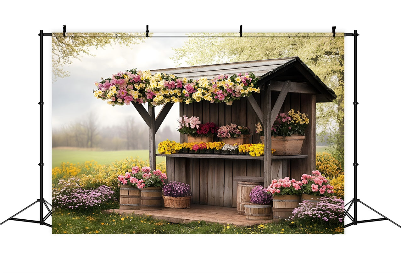 Frühling Fotografie Backdrops Blumenstand Blüten Backdrop LXX1-140