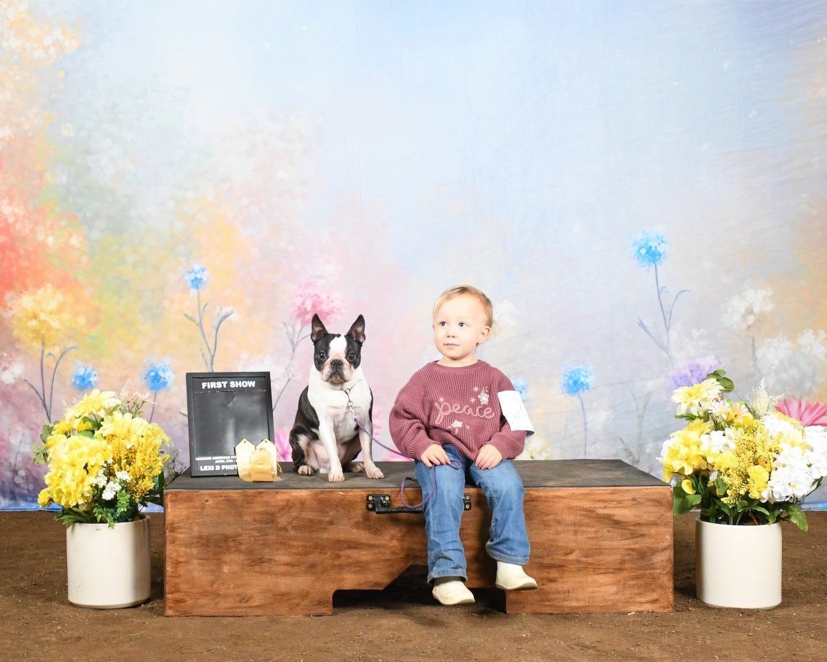 Frühling Backdrops Fotografie Pastell Wildblumen Wiese Backdrop LXX1-149