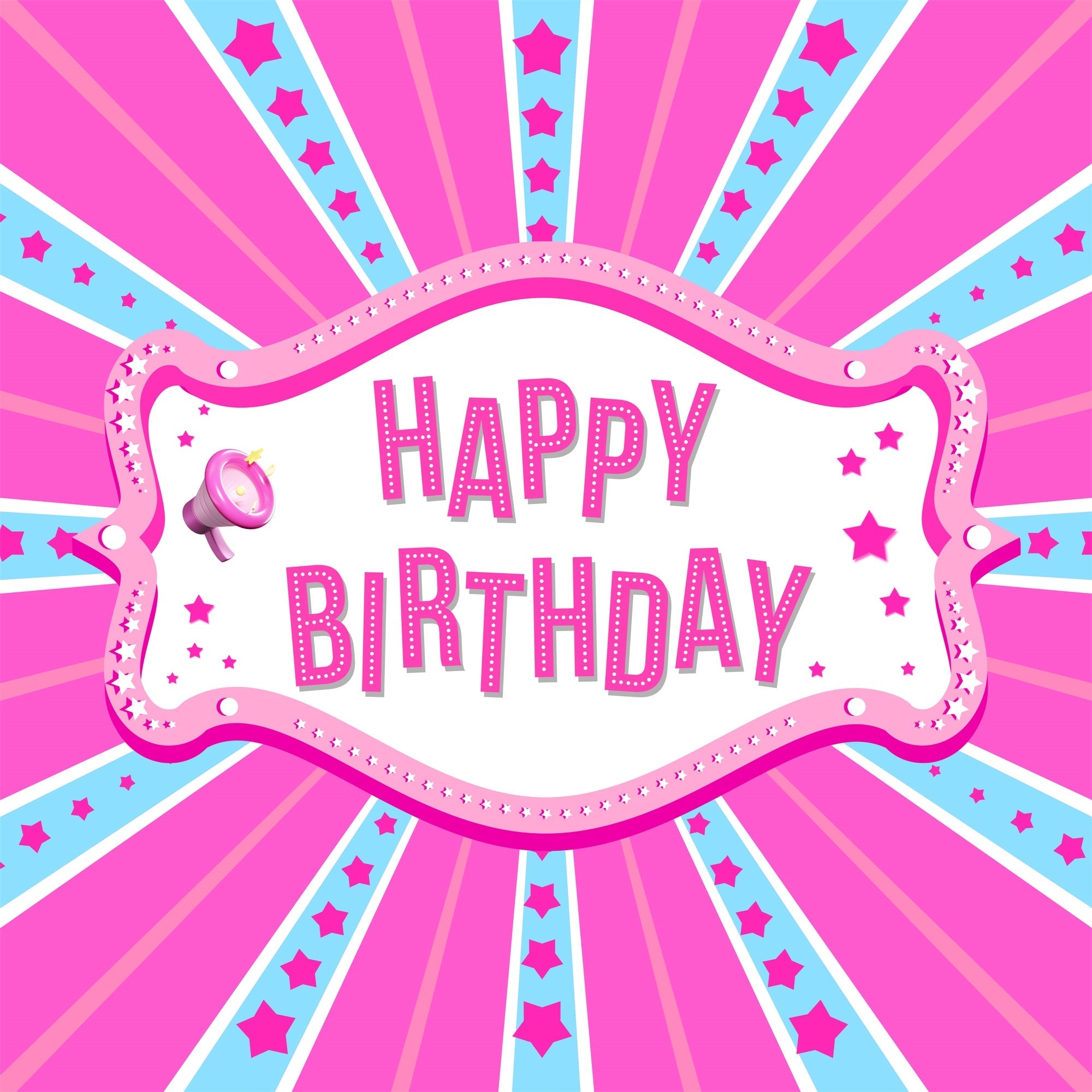 Individuelle Happy Birthday Backdrop Rosa Puppe Karneval Inspirierten Hintergrund LXX1-208