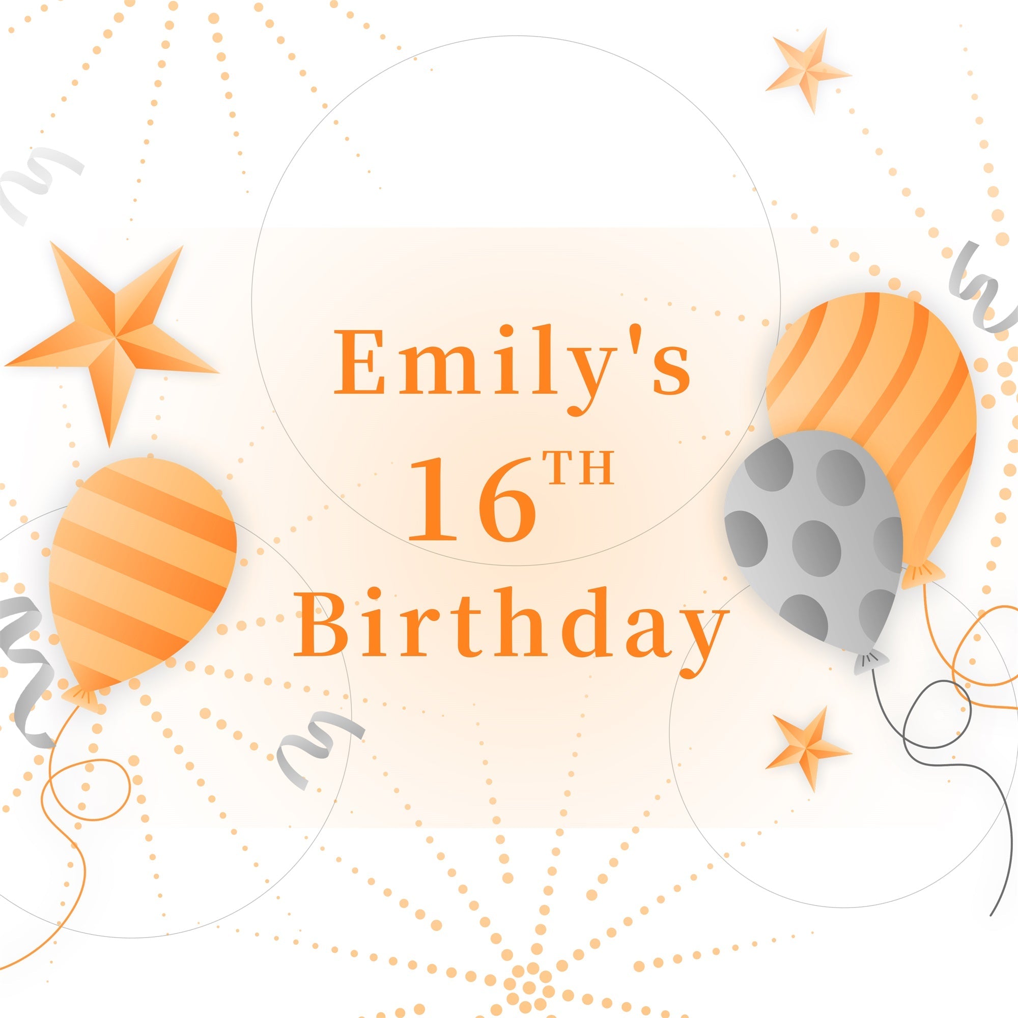 Custom Birthday Backdrops 16. Orange Star Ballon Backdrop LXX1-218