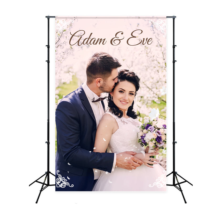 Hochzeitskulissen für Fotos Errötende Kirschblüten Hintergrund LXX2-128