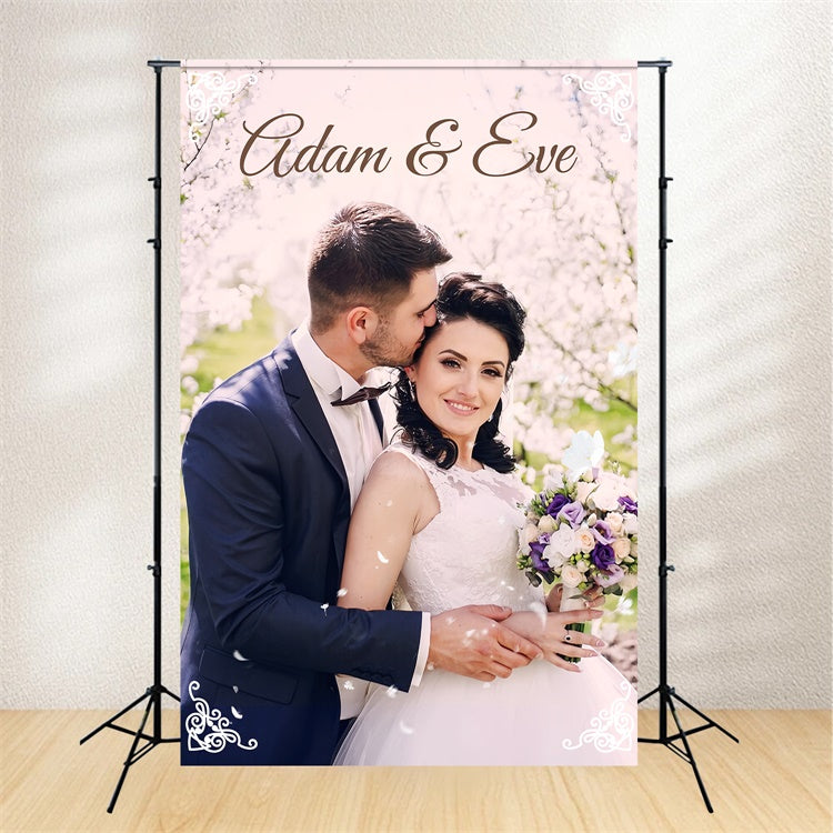 Hochzeitskulissen für Fotos Errötende Kirschblüten Hintergrund LXX2-128
