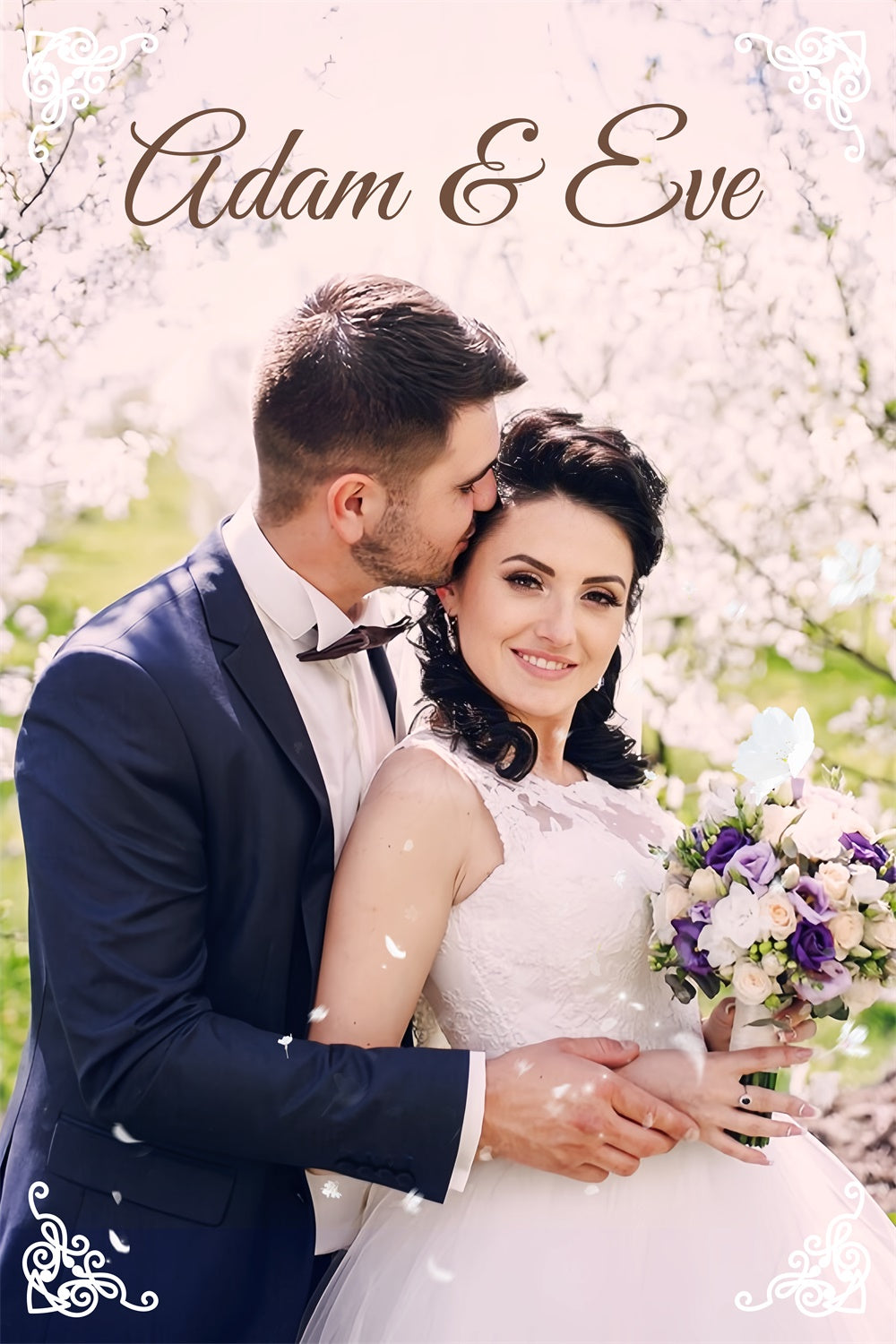 Hochzeitskulissen für Fotos Errötende Kirschblüten Hintergrund LXX2-128