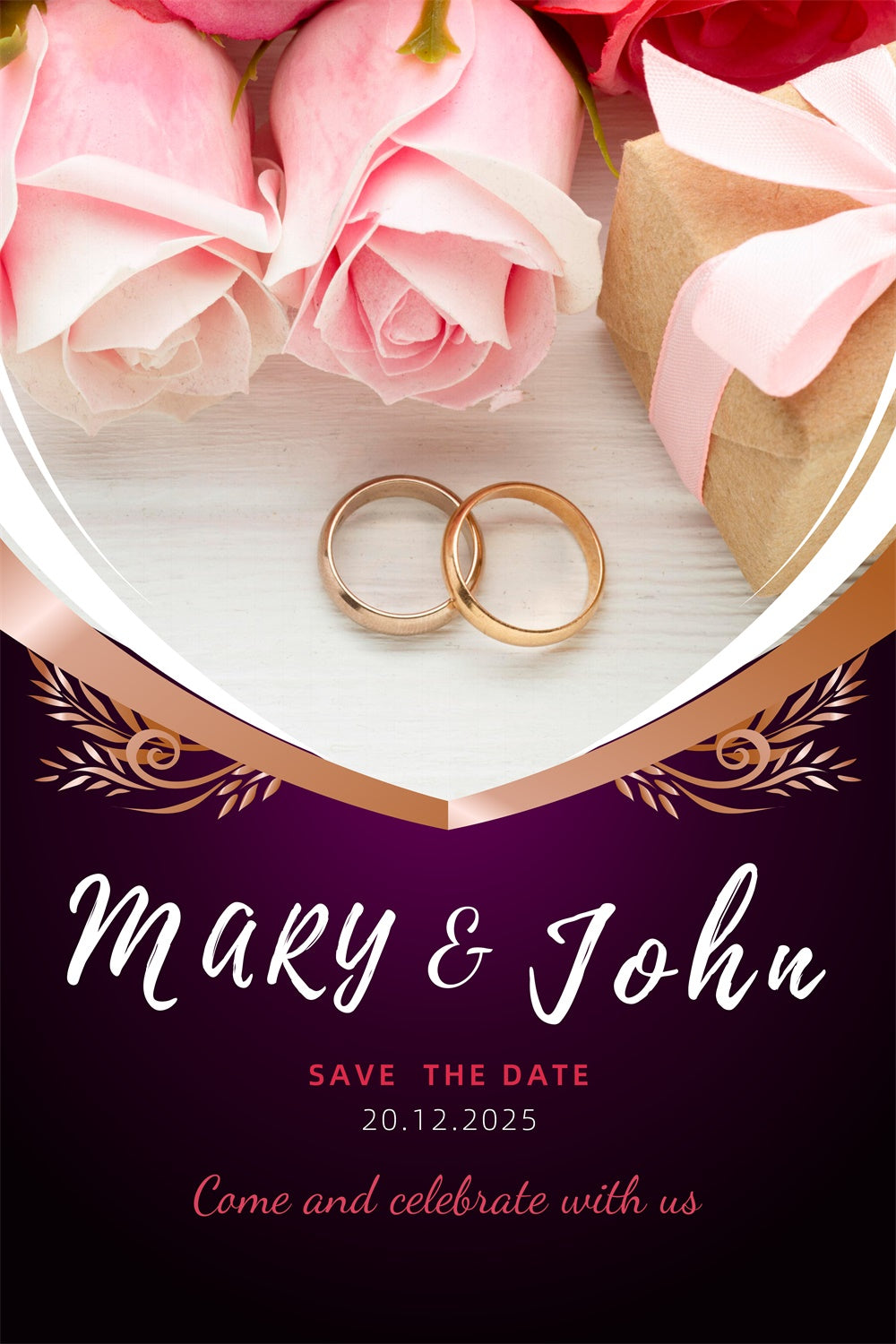 Hochzeit Backdrop Ideen Charming Pink Rose Ring Bliss Backdrop LXX2-134