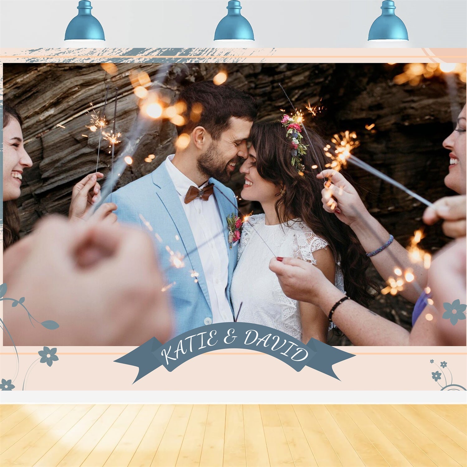 Customized Hochzeit Backdrop Joyful Feuerwerk Sparkle Bliss Backdrop LXX2-140
