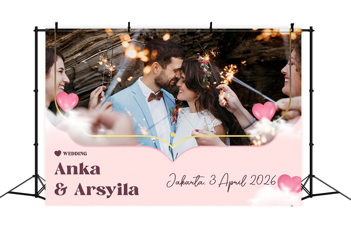 Custom Wedding Backdrops Romantische Liebe Herz Feier Backdrop LXX2-141
