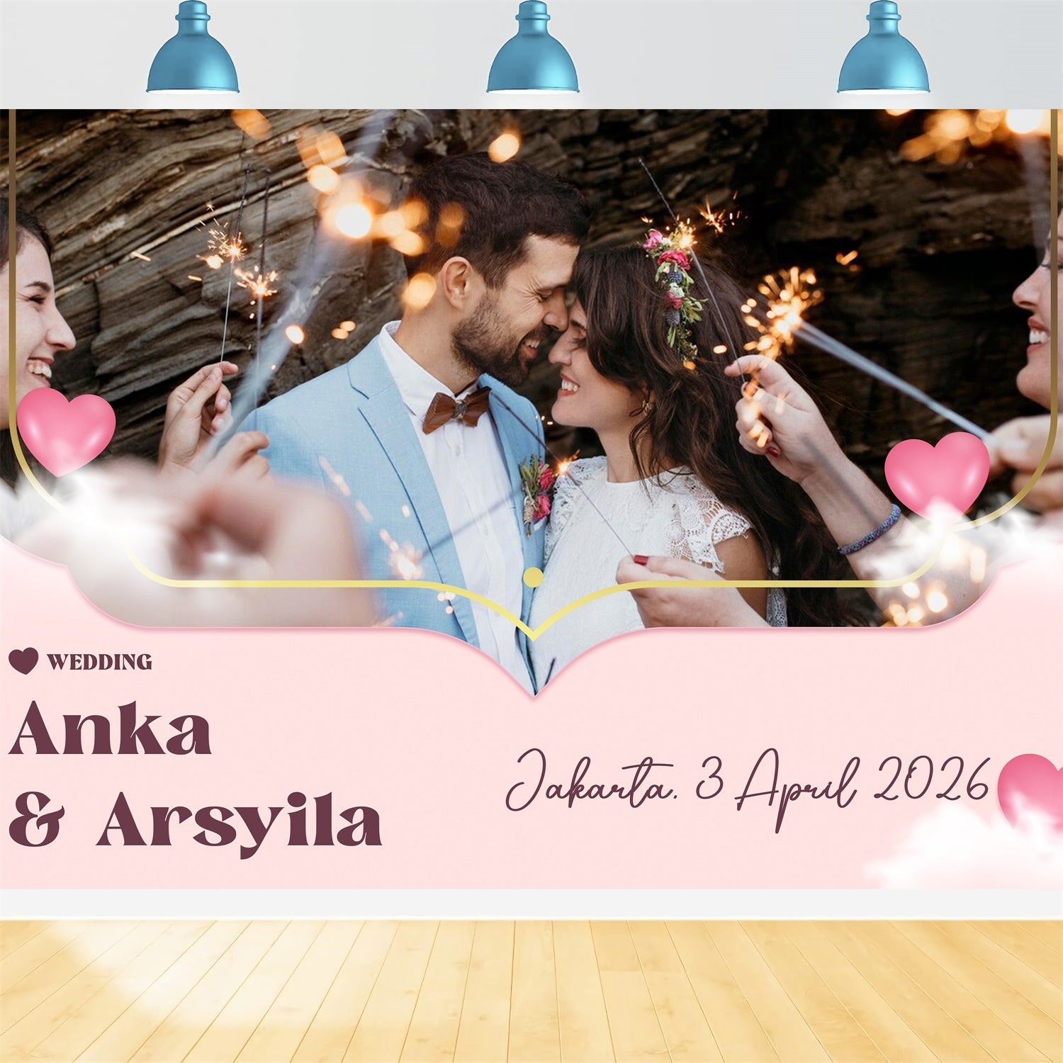 Custom Wedding Backdrops Romantische Liebe Herz Feier Backdrop LXX2-141