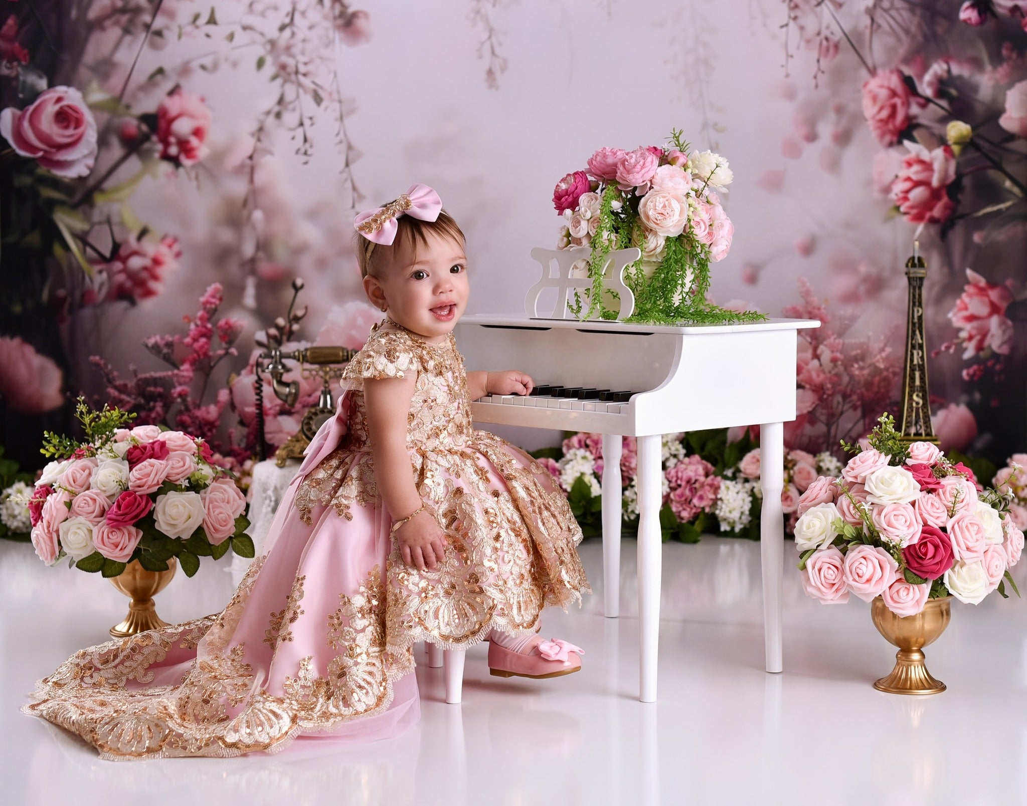 Frühling Fotohintergrund Soft Blush Rose Misty Backdrop LXX2-50