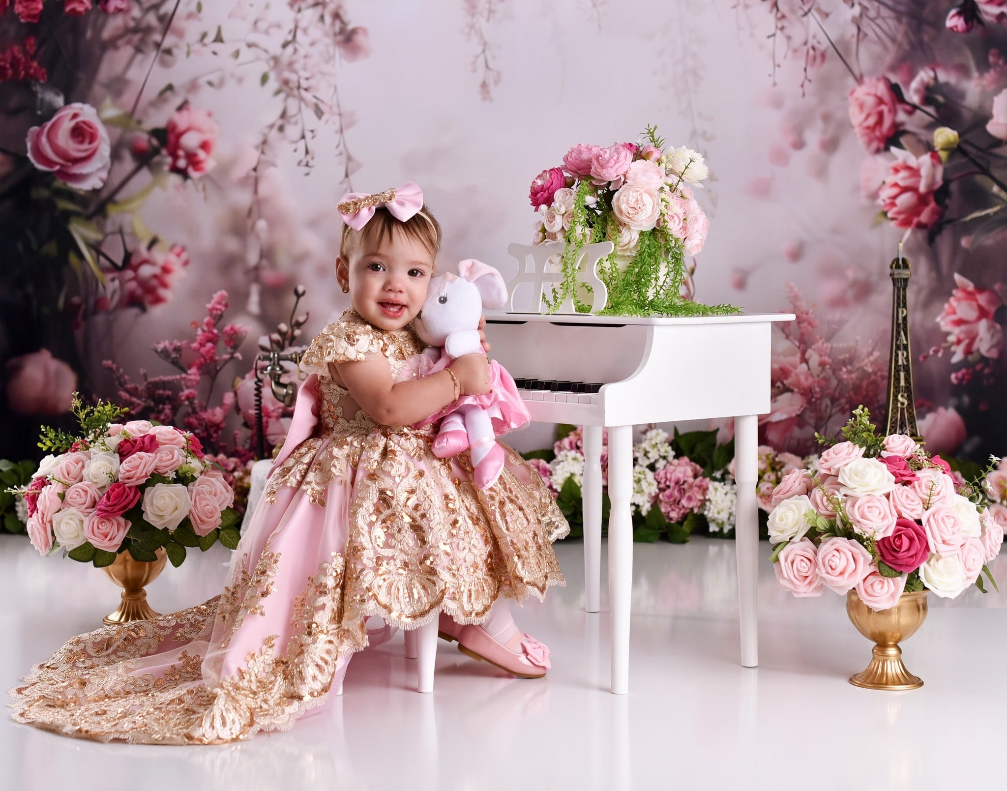 Frühling Fotohintergrund Soft Blush Rose Misty Backdrop LXX2-50