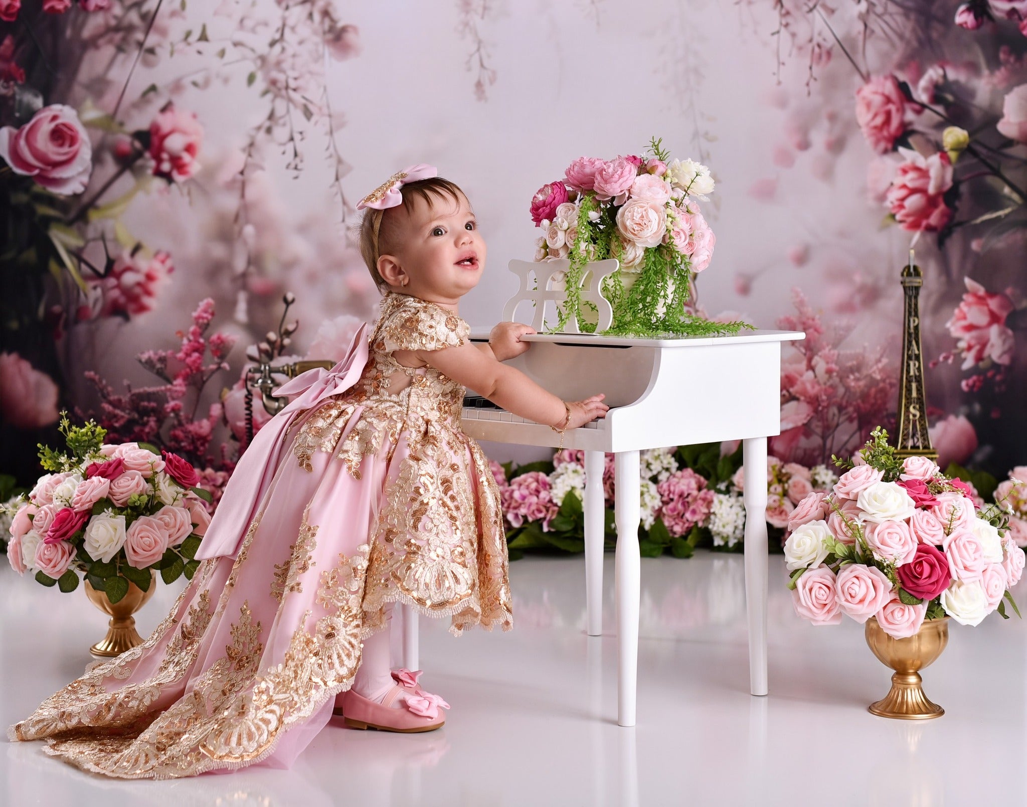Frühling Fotohintergrund Soft Blush Rose Misty Backdrop LXX2-50