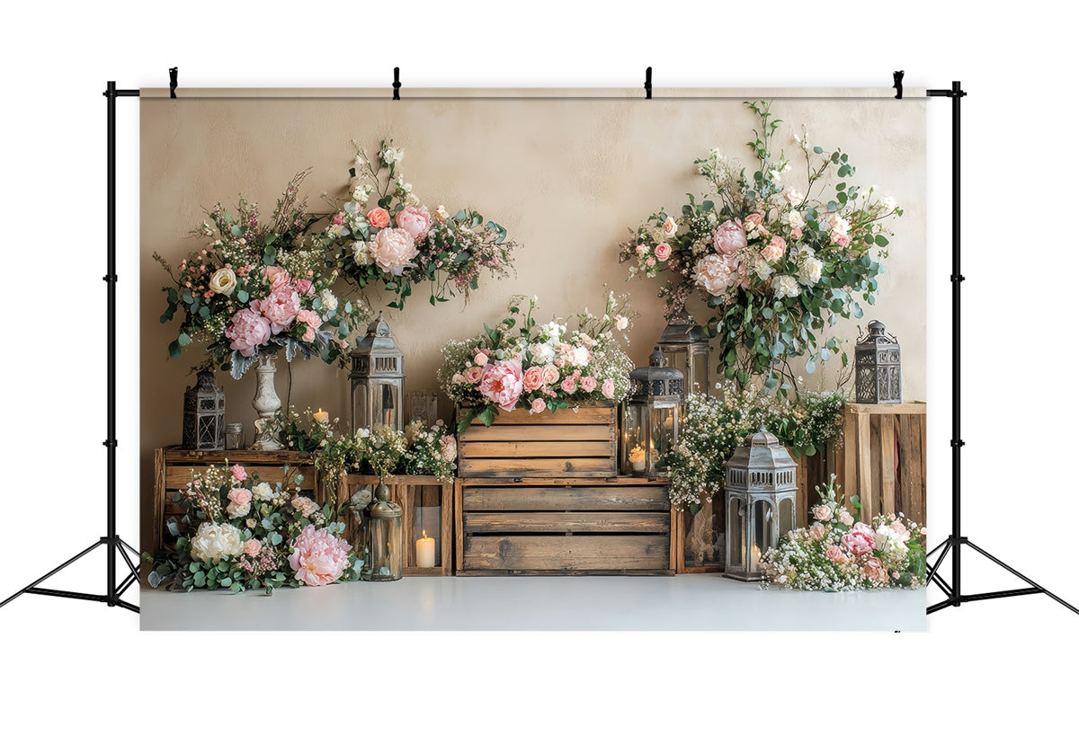 Frühlingshintergrund Ideen Rustikaler Charme Holzblumenhintergrund LXX2-59