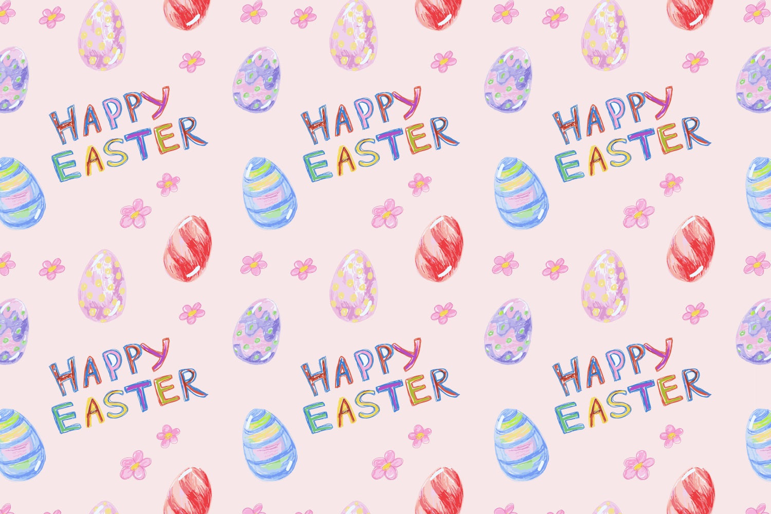 Ostern Backdrops Buntes handbemaltes Ei Individueller Hintergrund LXX3-94