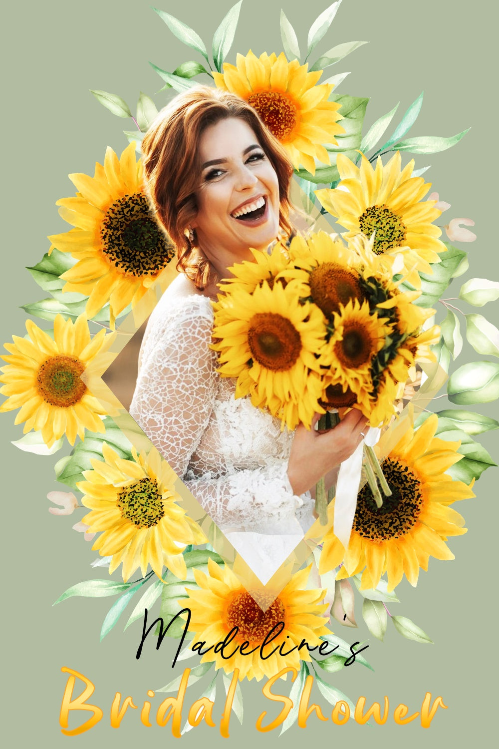 Hintergrund für Brautparty Rustikale Sonnenblume Individueller Hintergrund LXX4-109