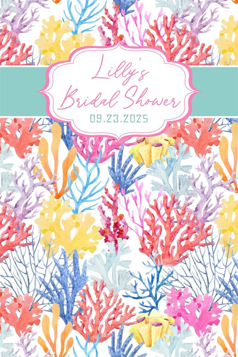 Brautdusche Hintergrund Ideen Buntes Riff Personalisierte Hintergrund LXX4-110