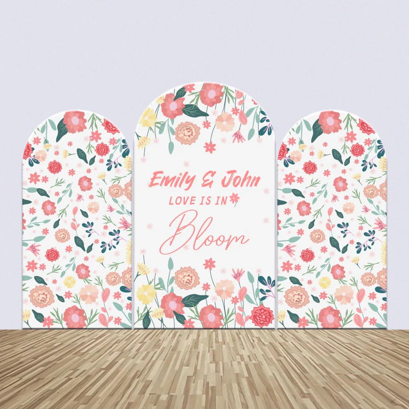 Custom Backdrop Hochzeit Vibrant Wildflower Arch Backdrop Kit LXX4-115