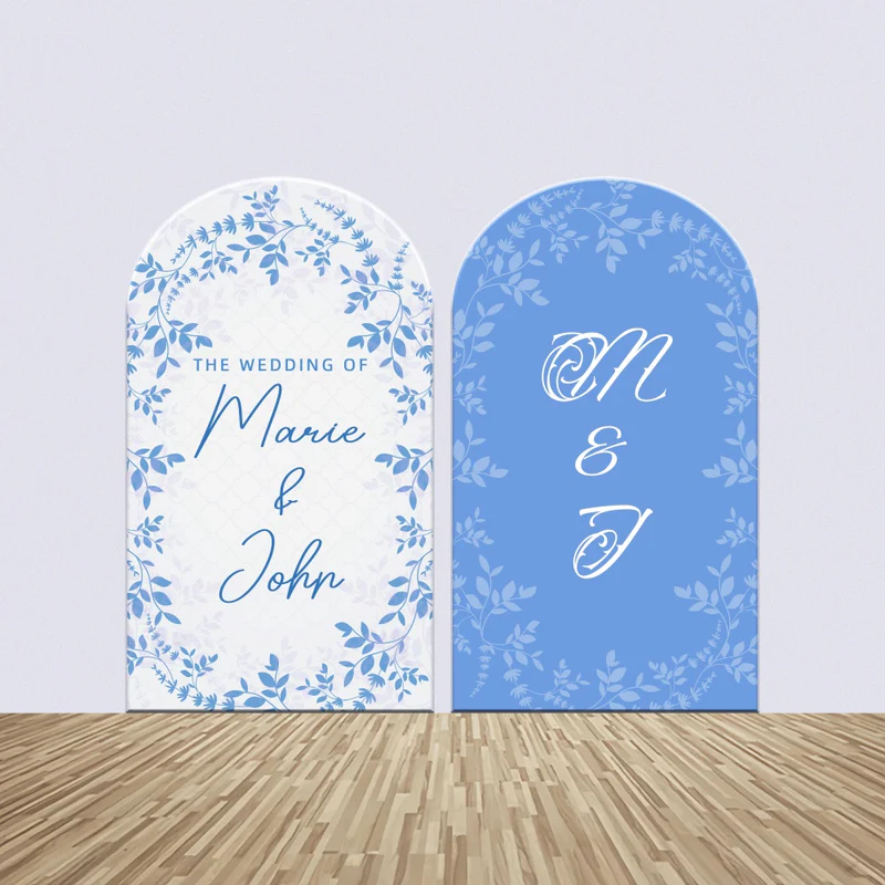 Personalisierte Hochzeit Backdrop Elegant Blue Arch Backdrop Kit LXX4-119