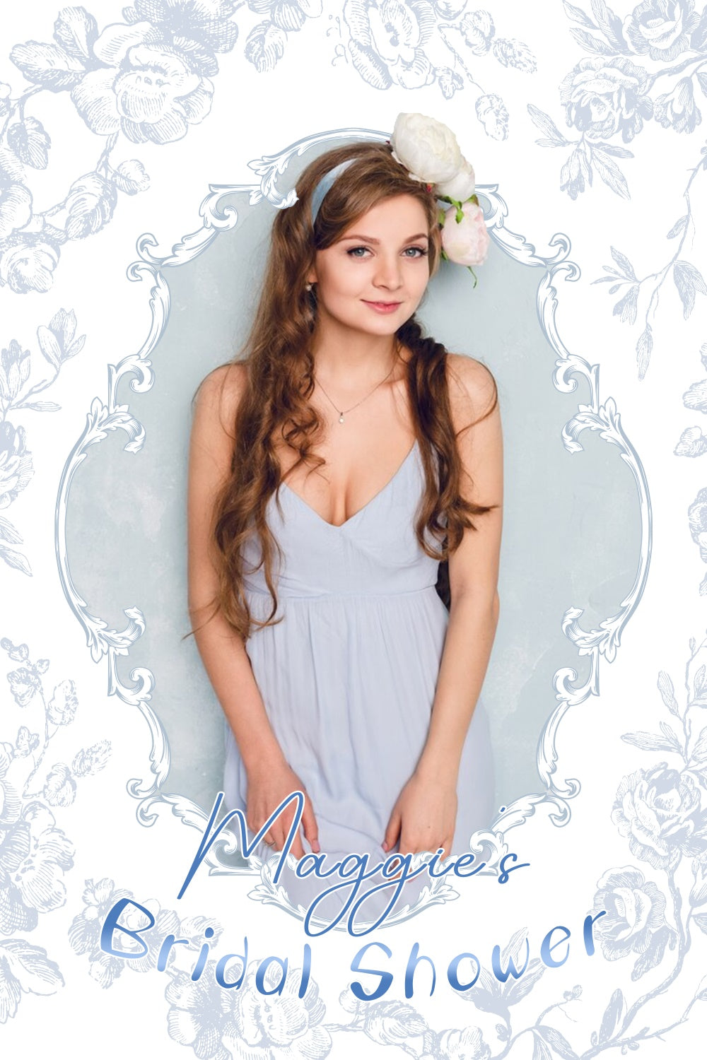 Hintergrund für Brautparty Fotos Soft Vintage Floral Custom Backdrop LXX4-128
