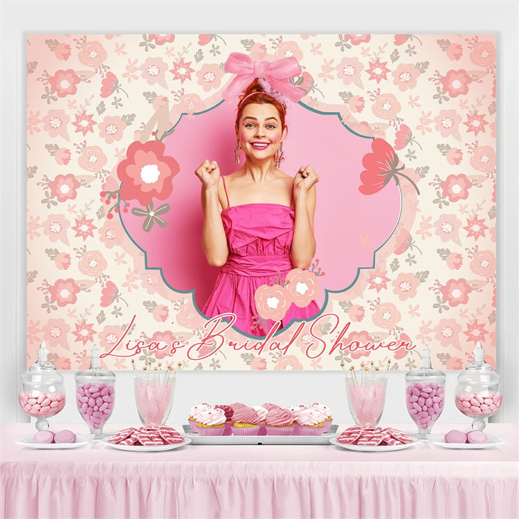 Backdrops für Brautdusche Verspielt Rosa Garten Individuelles Backdrop LXX4-133