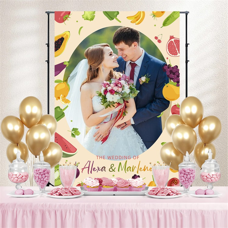 Customized Hochzeit Hintergrund Vibrant Love Obstgarten Hintergrund LXX4-136