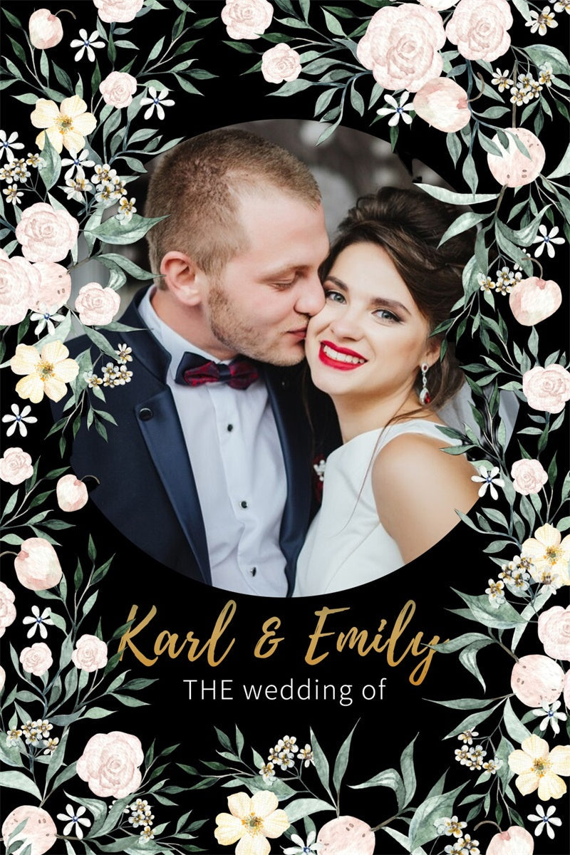 Individueller Hintergrund für die Hochzeit Blume Moderne Kulisse LXX4-137