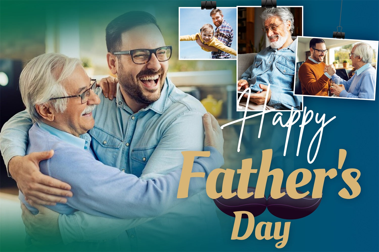 Happy Vatertag Fotokulisse Cherished Memories Personalisierte Kulisse LXX4-85