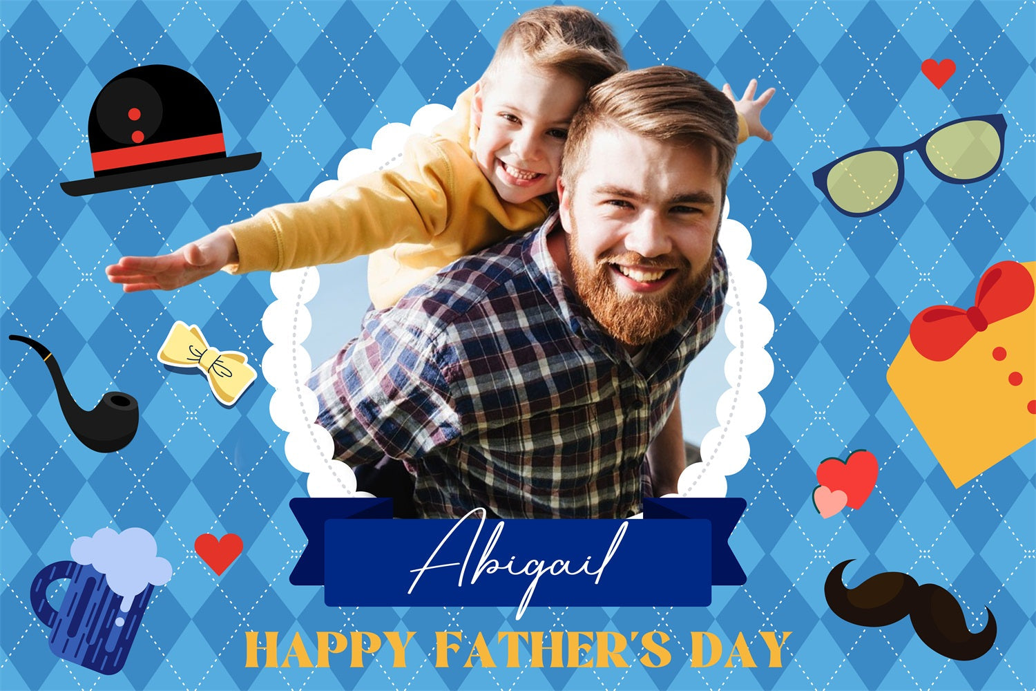 Vatertag Fotokulisse Ideen Cartoon Geschenk Personalisierte Kulisse LXX4-88