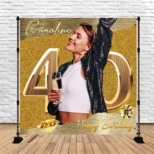 40. Geburtstag Backdrop Glam Fabulous Custom Backdrop LXX5-107