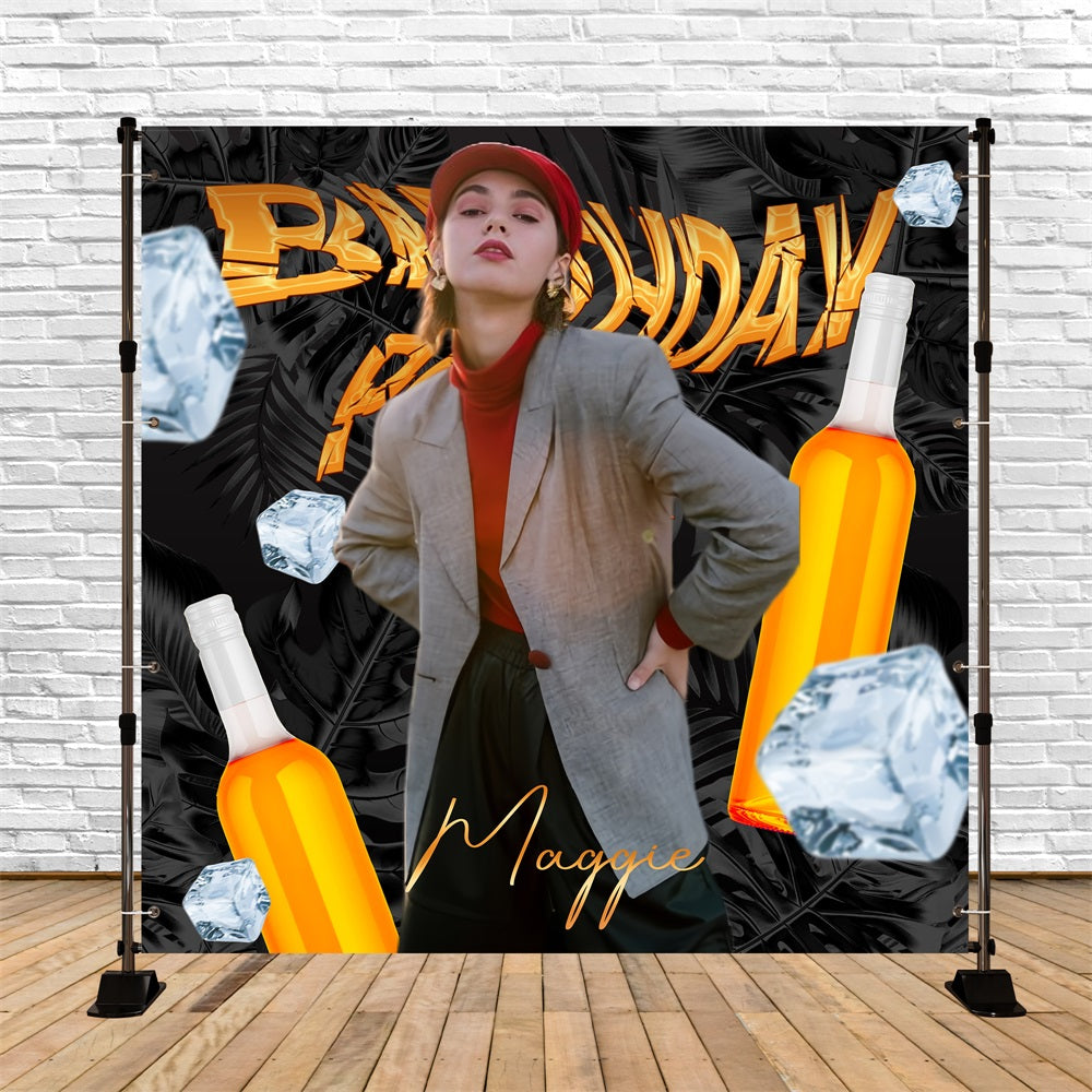 Happy Birthday Backdrop Cocktail Bash Individuelles Backdrop LXX5-115