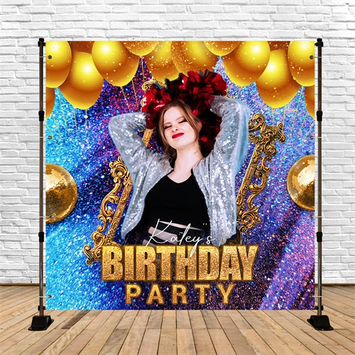 Geburtstag Backdrop Ideen Glitter Ballon Rahmen Custom Backdrop LXX5-119