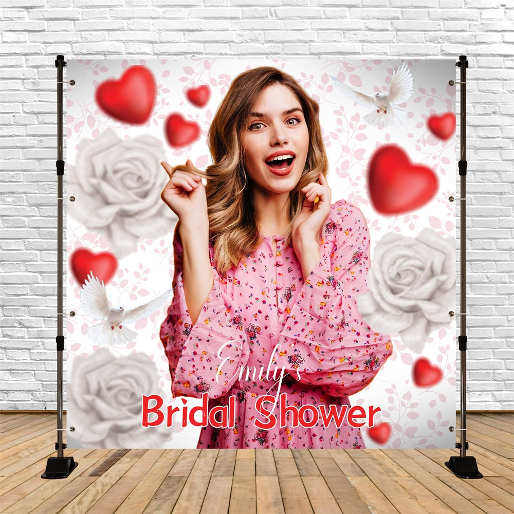 Hochzeitshintergrund für Fotos Elfenbein Blüte Individueller Hintergrund LXX5-168