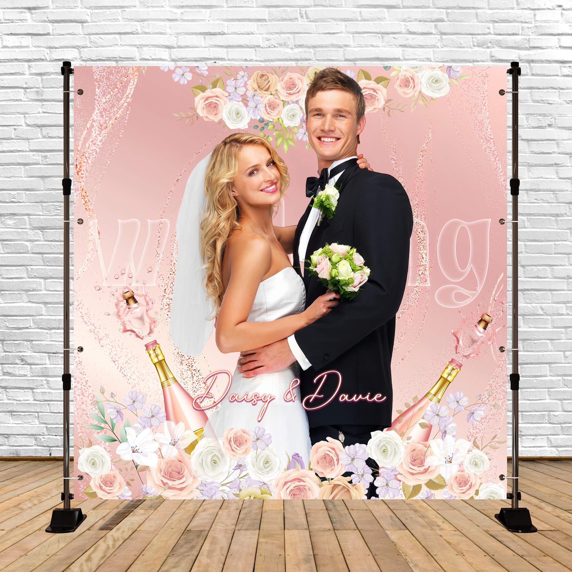 Hochzeitskulisse Tropical Palm Floral Individuell gestaltete Kulisse LXX5-172