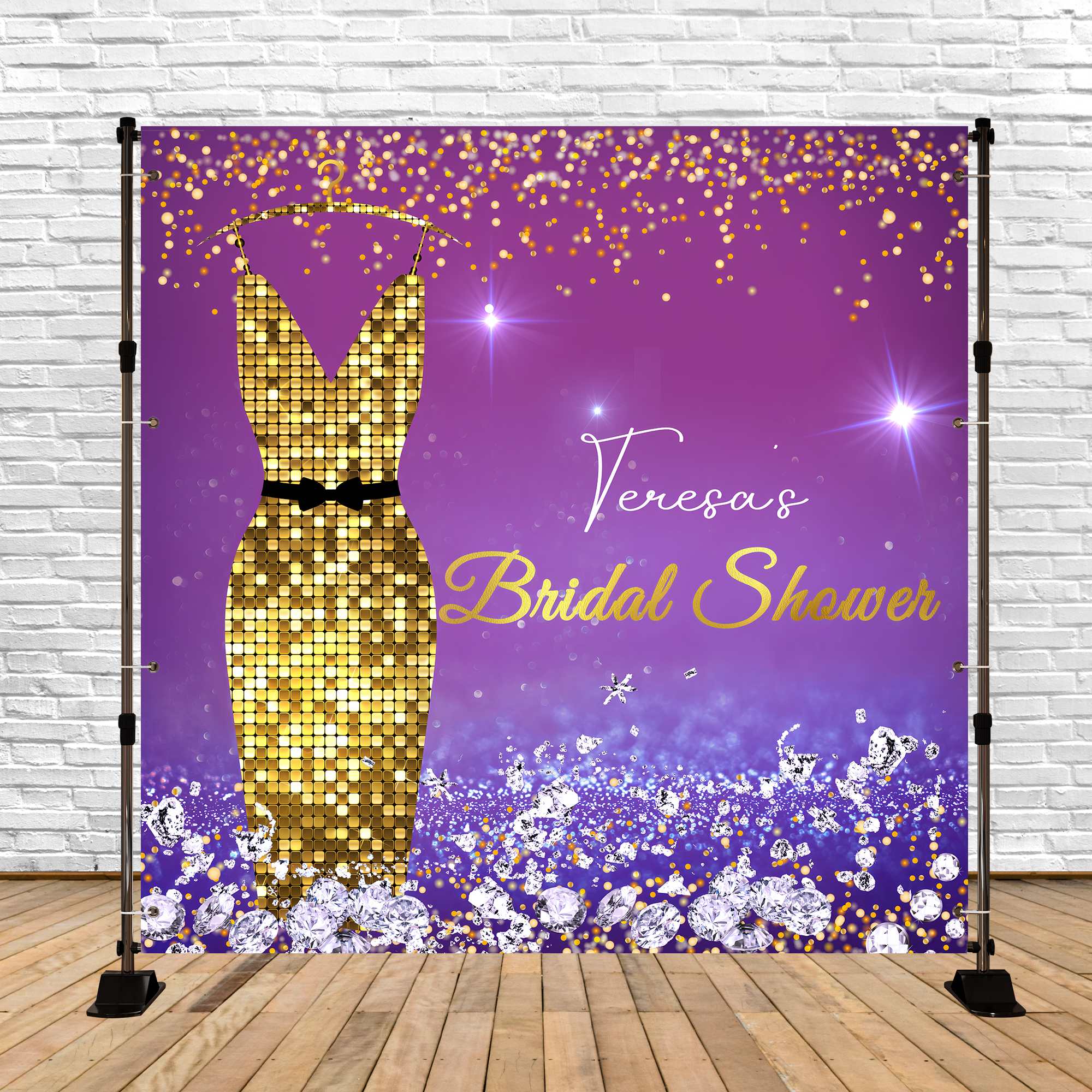 Backdrops für Hochzeit Elegant Perle Blau Personalisierte Backdrop LXX5-179