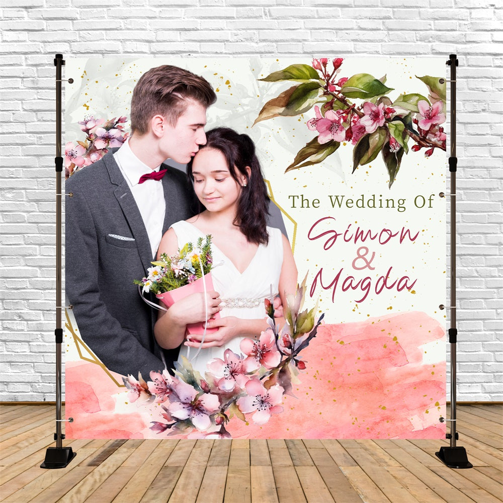 Fotohintergrund Hochzeit Romantischer Herzrahmen Individueller Hintergrund LXX5-187