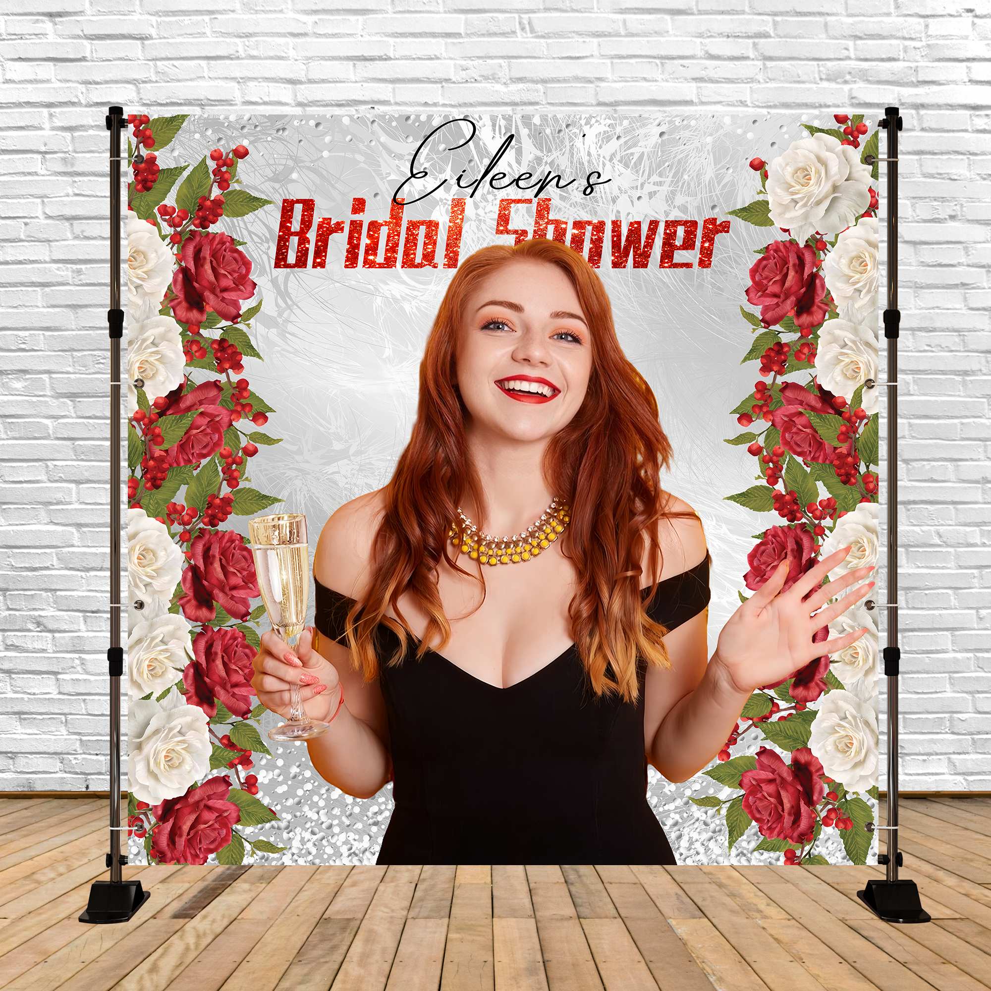 Hintergrund für Hochzeit Spitze Rose Liebe Personalisierte Hintergrund LXX5-199