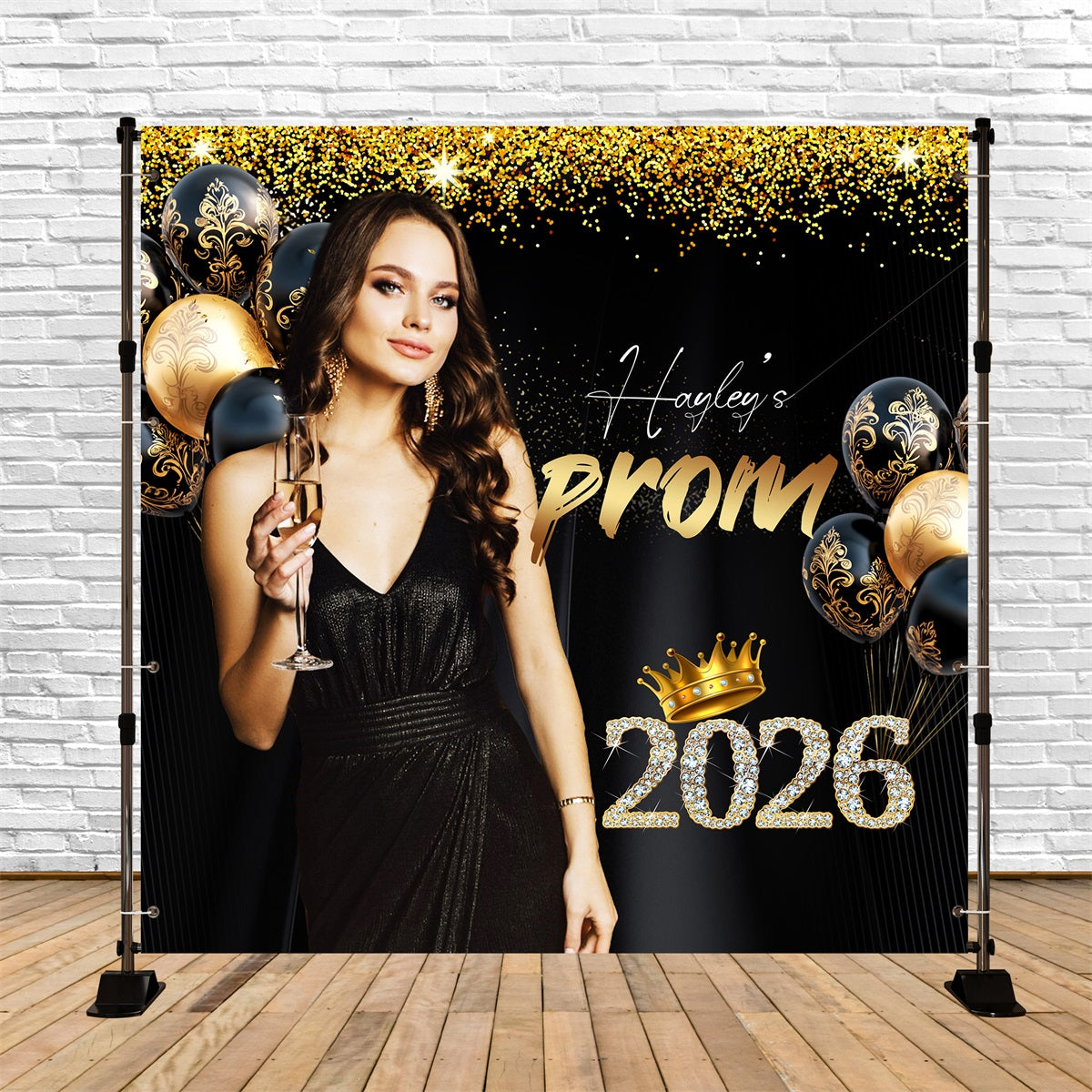 Abschlussball-Hintergrund Glamour Ballon Personalisierte Party Abschlussfeier Hintergrund LXX5-230