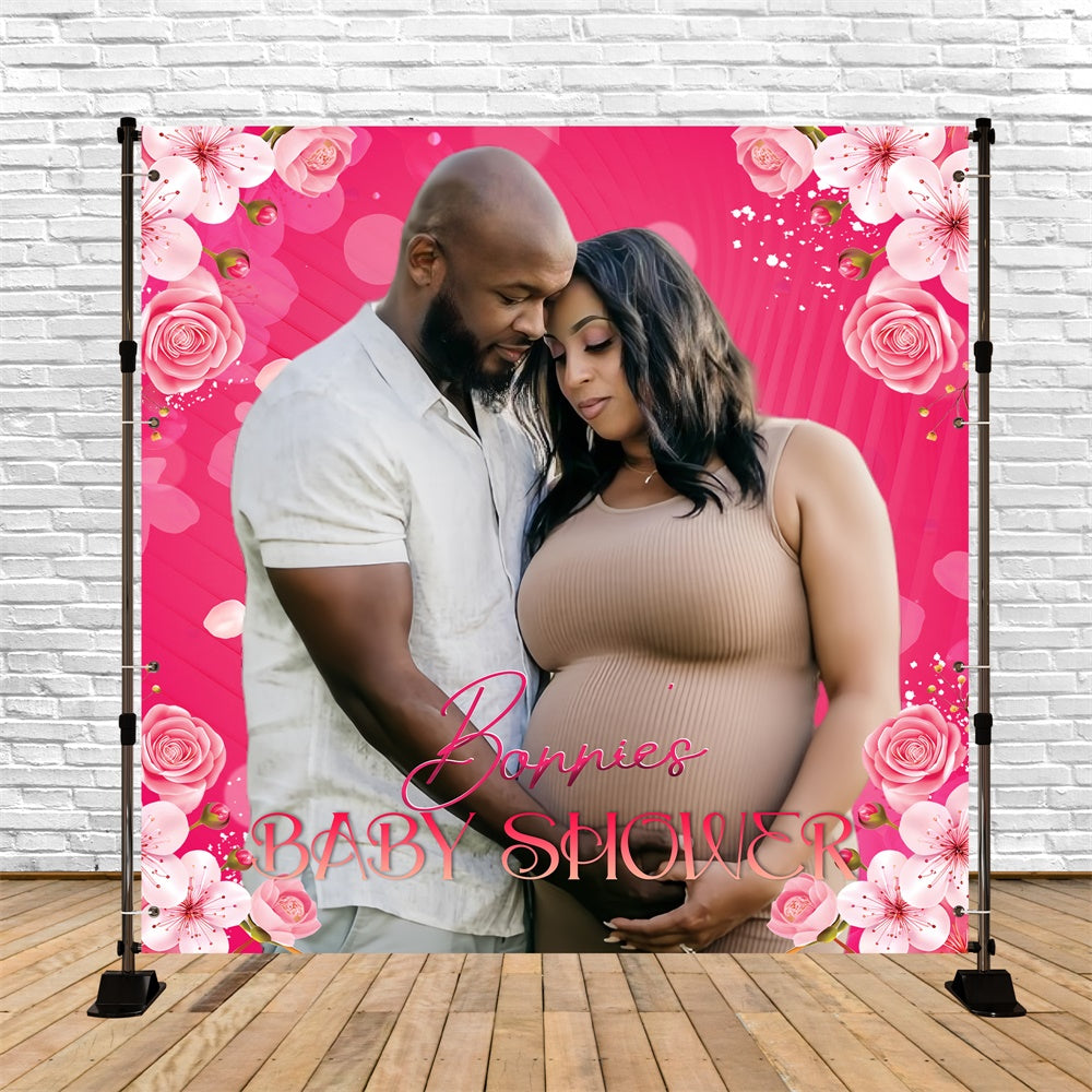 Baby Shower Backdrop Ideen Rose Bloom Rosa Individuelles Backdrop LXX5-239