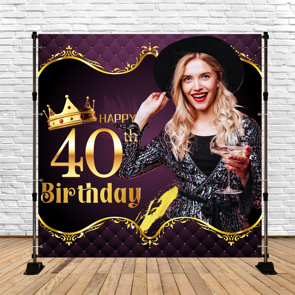 40. Geburtstag Backdrop Royal Crown Personalisierte Backdrop LXX5-87