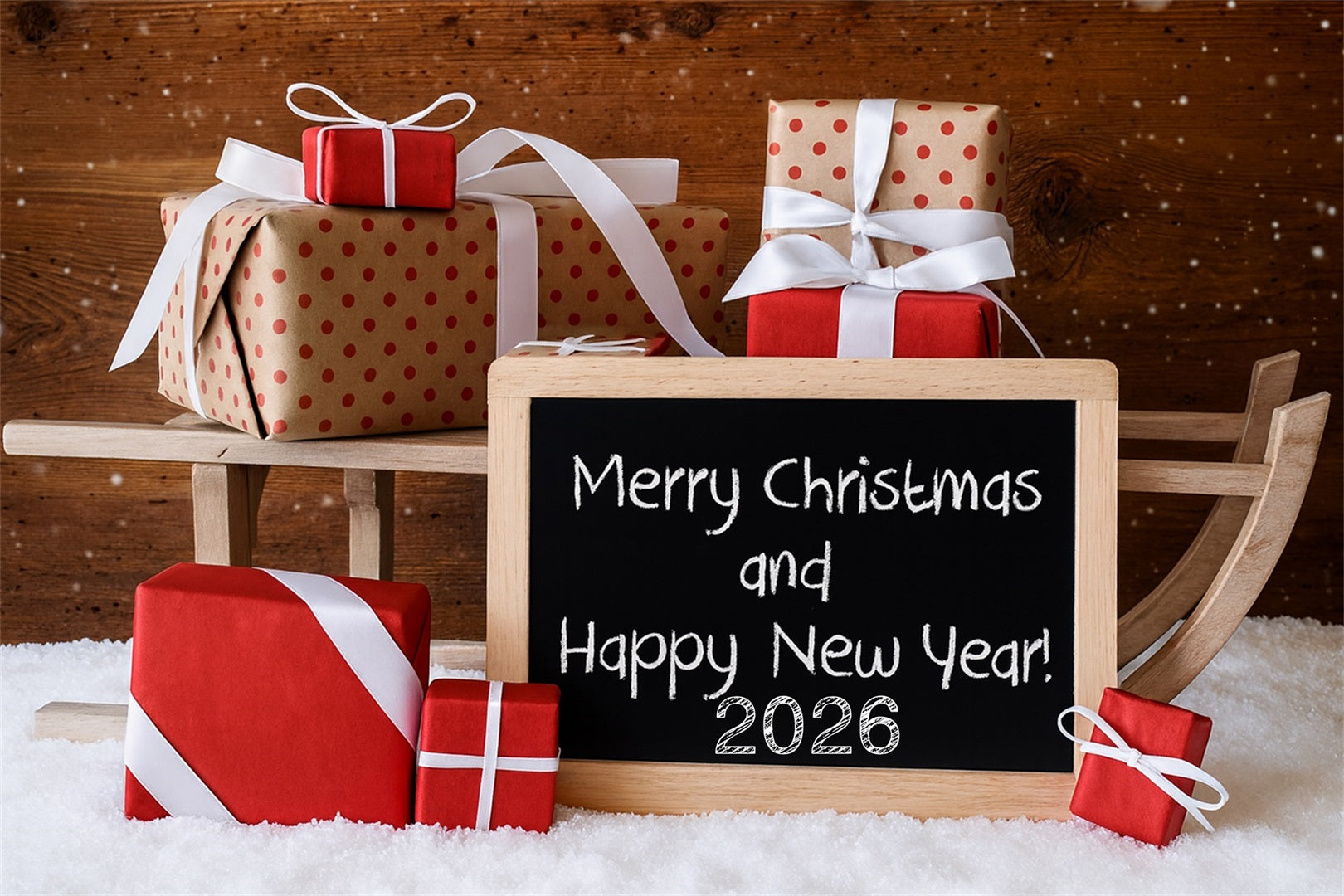Frohes Neues Jahr Fotohintergrund Weihnachtsgeschenkboxen Neujahrshintergründe LXX510-12
