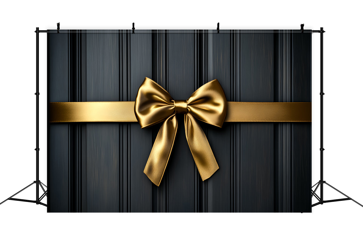 Große Schleife als Hintergrund Goldenes Band Luxuriöse Textur Weihnachtshintergrund LXX510-157