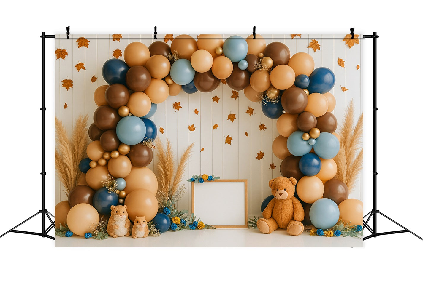Herbst-Hintergrundideen Ballonbogen Gemütliche Feier Thanksgiving-Hintergrundideen LXX510-45